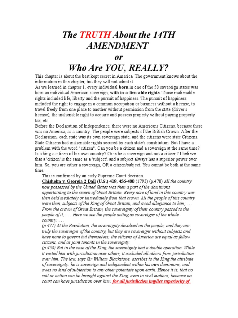 Understanding the 14th Amendment's Impact | PDF | Fourteenth Amendment ...