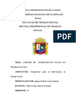 Agentes de Intervencion Del Trabajo Social