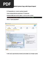 HANA System Copy by Export Import