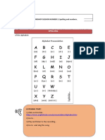 Spelling: WORKSHOP SESSION NUMBER 2: Spelling and Numbers