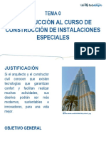 Tema 0 - Introducción Al Curso de Construcción de Instalaciones Especiales Grupo 4072A