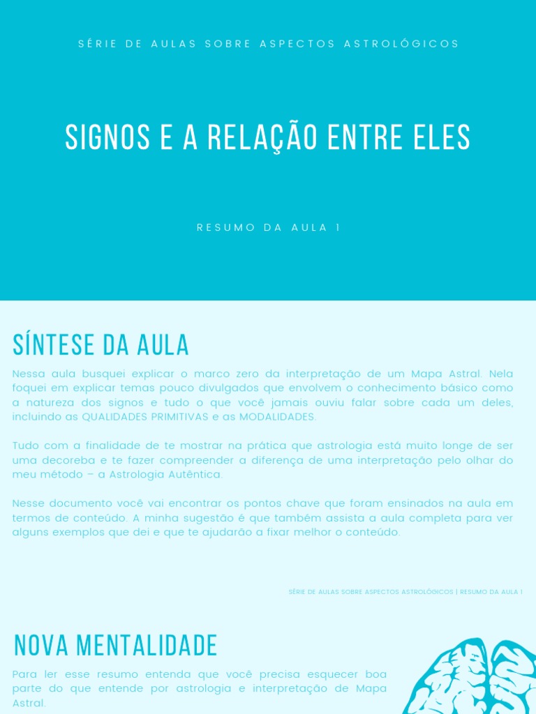 Aspectos e Modalidades dos Signos | PDF | Zodíaco | Astrologia