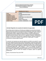 Diagnóstico planta agua potable RAS normas