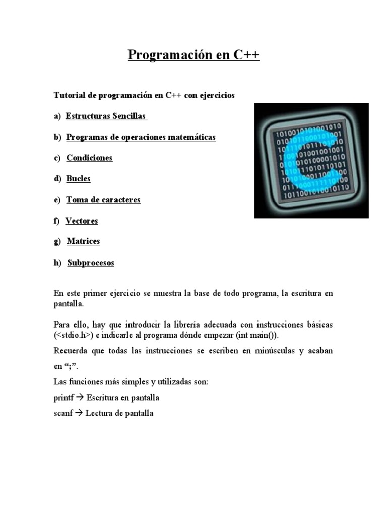 Programacion en C++ | PDF | C ++ | Estructura de datos de matriz