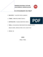 Análisis Del Precedente Vinculante Tributario PDF