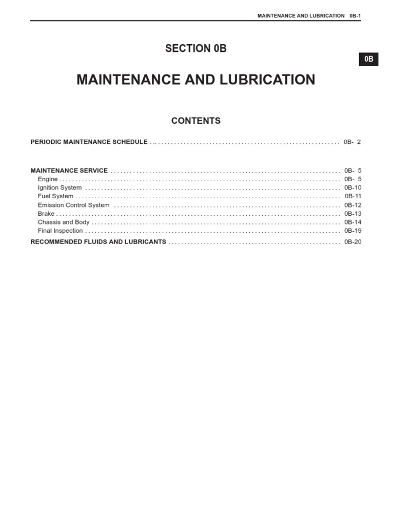 Vehicle Maintenance and Lubrication Guide | PDF | Distributor | Clutch