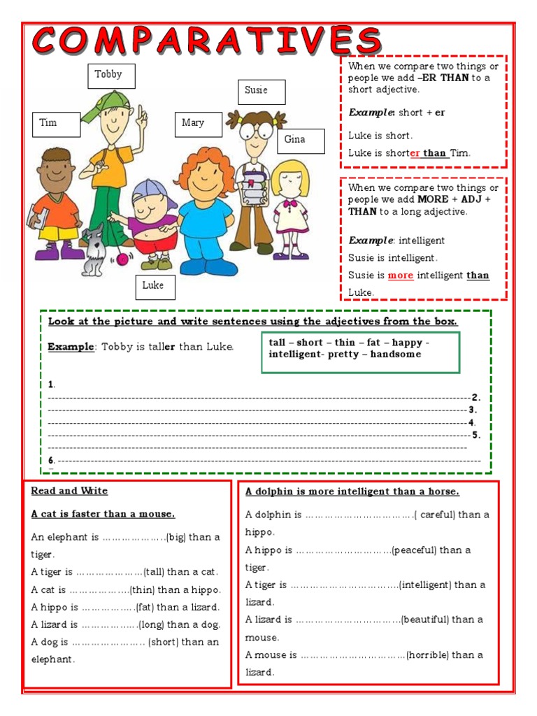 Comparatives Adjectives 3 | PDF | Grammar | Linguistic Morphology