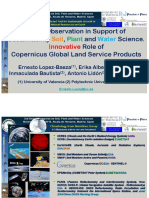 Earth Observation in Support of Sustainability Soil, Plant and Water Science. Innovative Role of Copernicus Global Land Service Products
