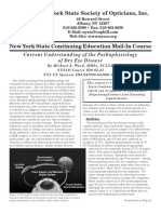 New York State Opticians Course on Dry Eye Disease Pathophysiology