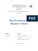 Informe Bases Economicas Del Régimen Colonial