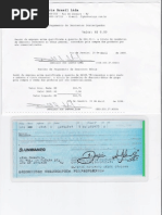 EXTRATO E 1º CHEQUE