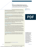 2020 - Association of Early-Life Social and Digital Media Experiences With Development of Autism Spectrum Disorder-Like Symptoms