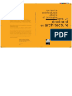 Vers Un Doctorat en Architecture