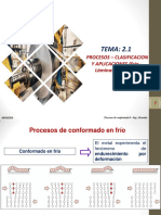 Tema 2.1 Procesos - Clasificación, Aplicaciones (Frio - Laminas Metalicas) PDF