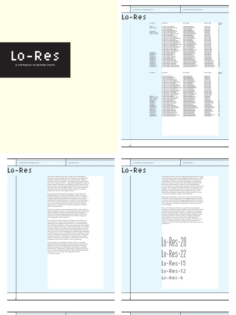 Lo-Res Bitmap Font Family Overview | PDF | Typefaces | Display Resolution