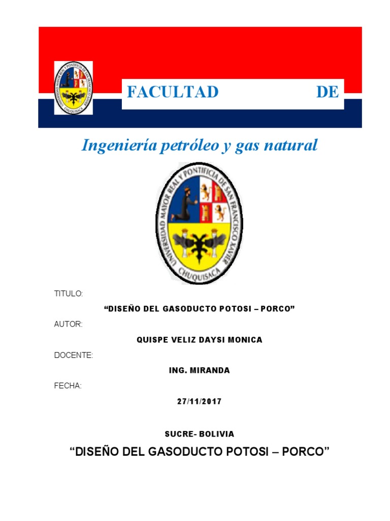 DISEÑO DEL GASODUCTO POTOSI METODOLOGIA (Recuperado) PDF Corrosión Gas natural