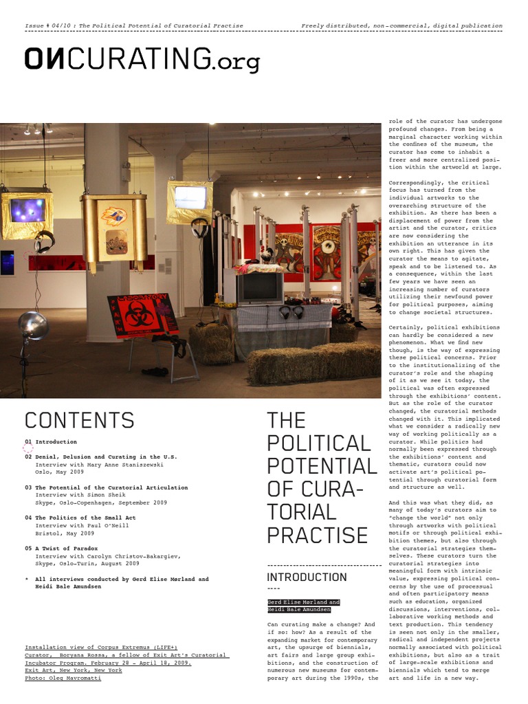 THE Political Potential of Cura-Torial Practise | PDF