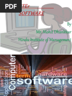 Computer Software: by Mr. Mohit Dhankhar Hindu Institute of Management