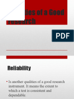 Qualities of A Good Research