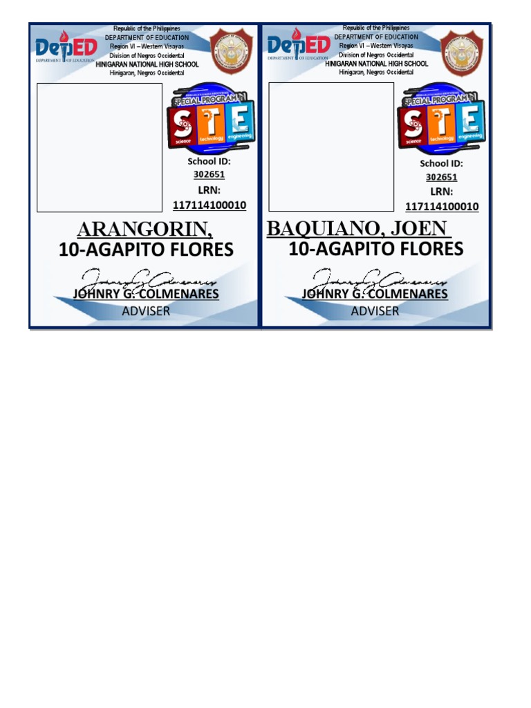 Baquiano, Joen Rhey S. Arangorin, Jhavhe T. 10Agapito Flores 10