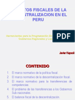 Aspectos Fiscales - Proceso de Descentralizacion