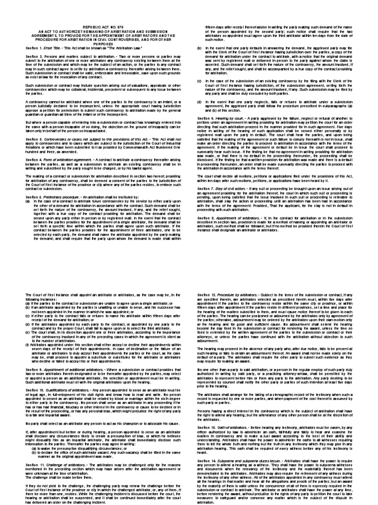 Ra876 ra 9285 pdf mediation alternative dispute resolution