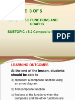 Lecture 3 of 5: Topic: 5.0 Functions and Graphs SUBTOPIC: 5.2 Composite Functions
