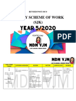 Yearly Scheme of Work (SJK) : YEAR 5/2020