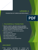 Lesson 4: Foundations of Curriculum Development