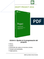 Filtrar y Agrupar Tareas en Microsoft Project 2016