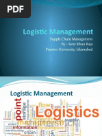 Logistic Management: Supply Chain Management By:-Israr Khan Raja Preston University, Islamabad