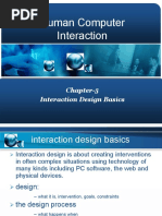 Human Computer Interaction: Chapter - 5 5 Interaction Design Basics Interaction Design Basics