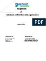 Assignment On: Computer Architecture and Organization