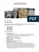 Dried Oyster Mushroom Powder Supplier Hansal International