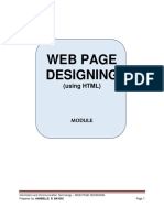 Web Page Designing: (Using HTML)