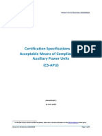 Certification Specifications and Acceptable Means of Compliance For Auxiliary Power Units (CS-APU)