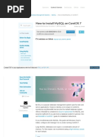 How To Install Mysql On Centos 7: Community