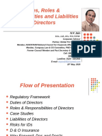 Duties, Roles & Responsibilities and Liabilities of Directors