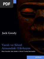 Yazılı Ve Sözel Arasındaki Etkileşim-Jack Goody