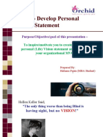 How To Develop Personal Vision Statement: Purpose/Objective/goal of This Presentation