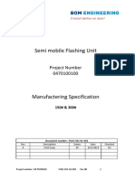 Semi Mobile Flashing Unit Manufacturing Specs