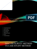 Discuss Survey Method Vs Case Study Method