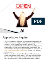 Appreciative Inquiry - One Hour Interactive Overview