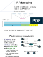 Ip Addressing: - Ipv4 Address Is A 32 Bit Address: Uniquely Identifies A Device On An Ip Network