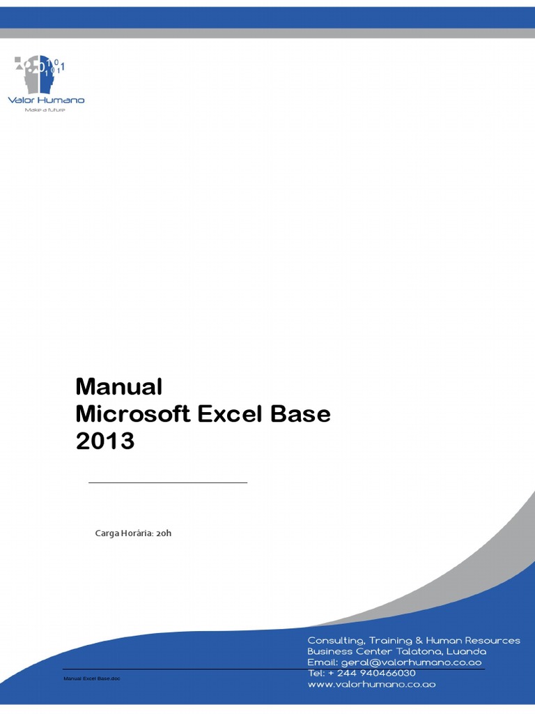 Manual Prático de Excel 2013 | PDF | Microsoft Excel | Cálculo