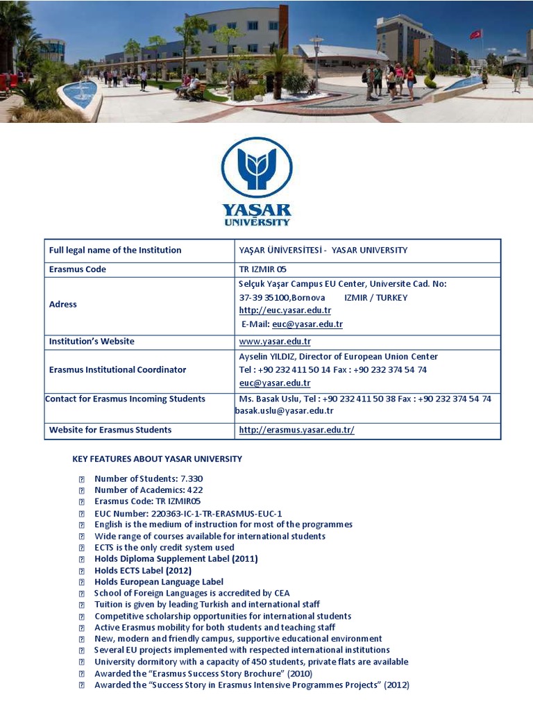 Full Legal Name of The Institution Erasmus Code | PDF | Dormitory | Bus