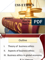 Business Ethics: Members: Ngo Thu Dung Pham Van Anh Pham Thi Hong Nhung