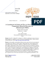 2019 Contribuição Do Ensino de Ética No Desenvolvimento Da Competência Moral de Discentes em Administração Pública PDF