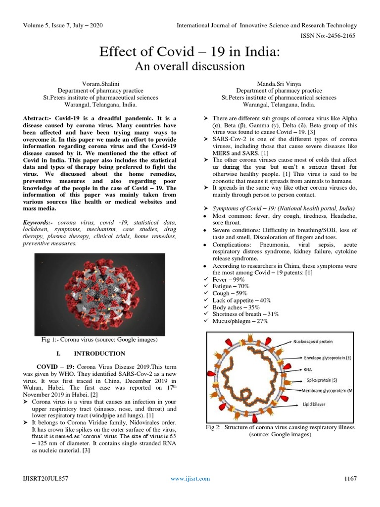 Impact of Covid-19 in India | PDF | Diseases And Disorders | Medical ...