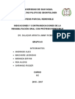 Indicaciones y Contraindicaciones de Protesis Removibles